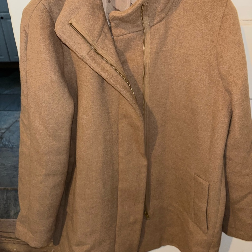 J Crew Stadium Coat - L- Camel